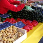 The market in Chagny, near our luxury vacation rental for six or 10 in Puligny Montrachet, near Beaune, Burgundy