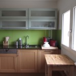 The kitchen in the Little House at 10pm (our luxury holiday home in Burgundy) is very well equipped