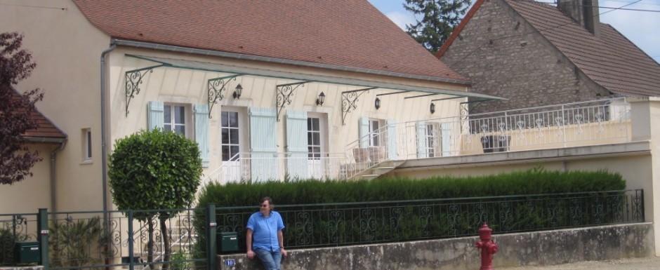 Front view of the Main House of our luxuty vacation rental in Burgundy. The Main House sleeps six and the adjacent Little House four