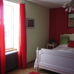 Our Spring bedroom at 10pm, our luxury vacation property in Burgundy (Puligny Montrachet, Cote d'Or)