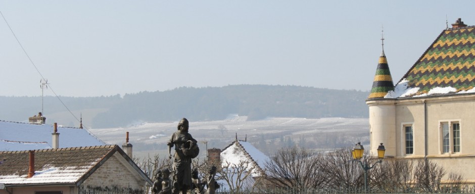 The Burgundian roofs in Meursault are a sight to behold. In winter, Spring, Summer or Autumn.