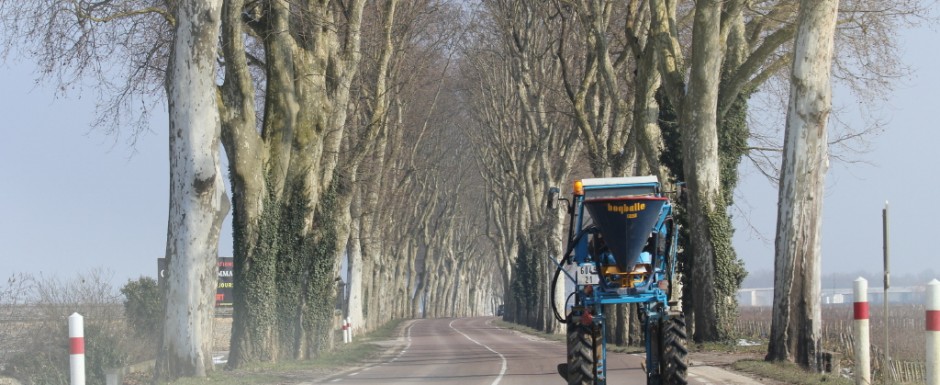 A tractor near our vacation home in Puligny Montrachet, Burgundy