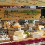 Fabulous cheese from Beaune market, near our holiday rental house, 10pm in Puligny Montrachet, Burgundy