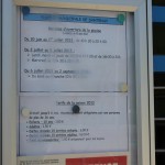 The outdoor swimming pool in Santenay with its price list and Summer opening hours