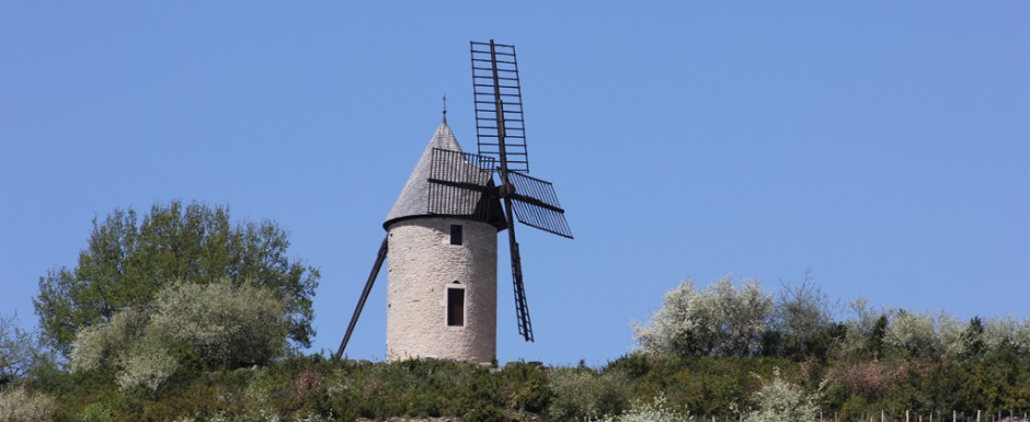 A very pretty windmill between Domaine Bachey-Legros in Santenay and 10 Puligny Montrachet where we come for our holidays