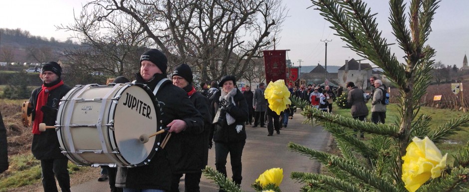 winter slider Saint Vincent celebrations near our luxury vacation rental in Puligny Montrachet, Burgundy