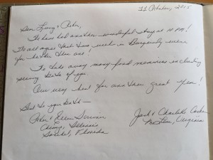 Guest feedback for 10pm, our luxury vacation rental in Puligny Montrachet, near Beaune, Burgundy