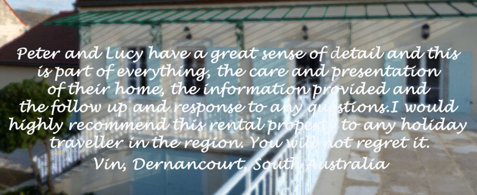 Guest feedback for 10pm, our luxury holiday rental in Puligny-Montrachet, near beaune, Burgundy