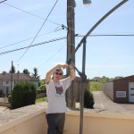 The large sun shades at 10pm, our luxury vacation rental in Puligny Montrachet, near Beaune, Burgundy