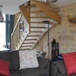 The living room in the Little House at 10pm, our luxury holiday rental home for 6 or 10 in Puligny Montrachet, Cote d'Or, Burgundy