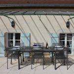 Terrace dining at 10pm, our luxury vacation rental in Puligny-Montrachet, near beaune, Burgundy